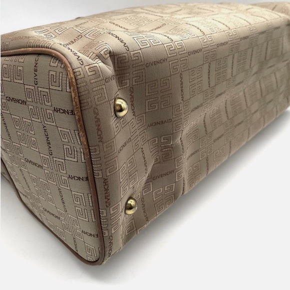 Givenchy Monogrammed Canvas Leather Trim Travel Bag - Picture 11 of 12